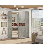 Sliding wardrobe 1.1 m "chipboard" corner two-door with a mirror order